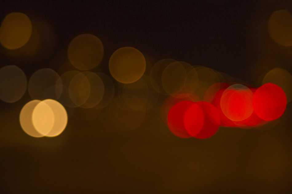 night lights from the flow of cars