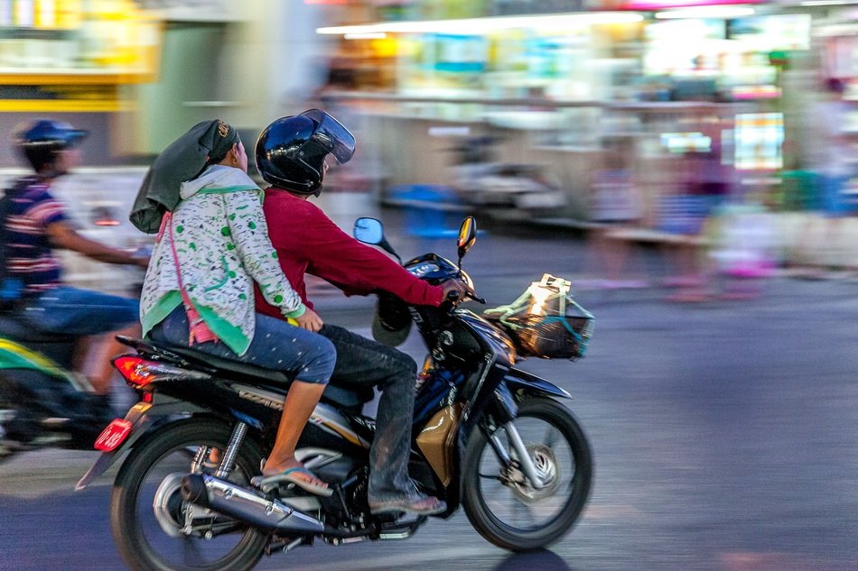 Picture of fast bike on a road