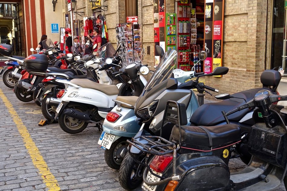 Mopeds on the street