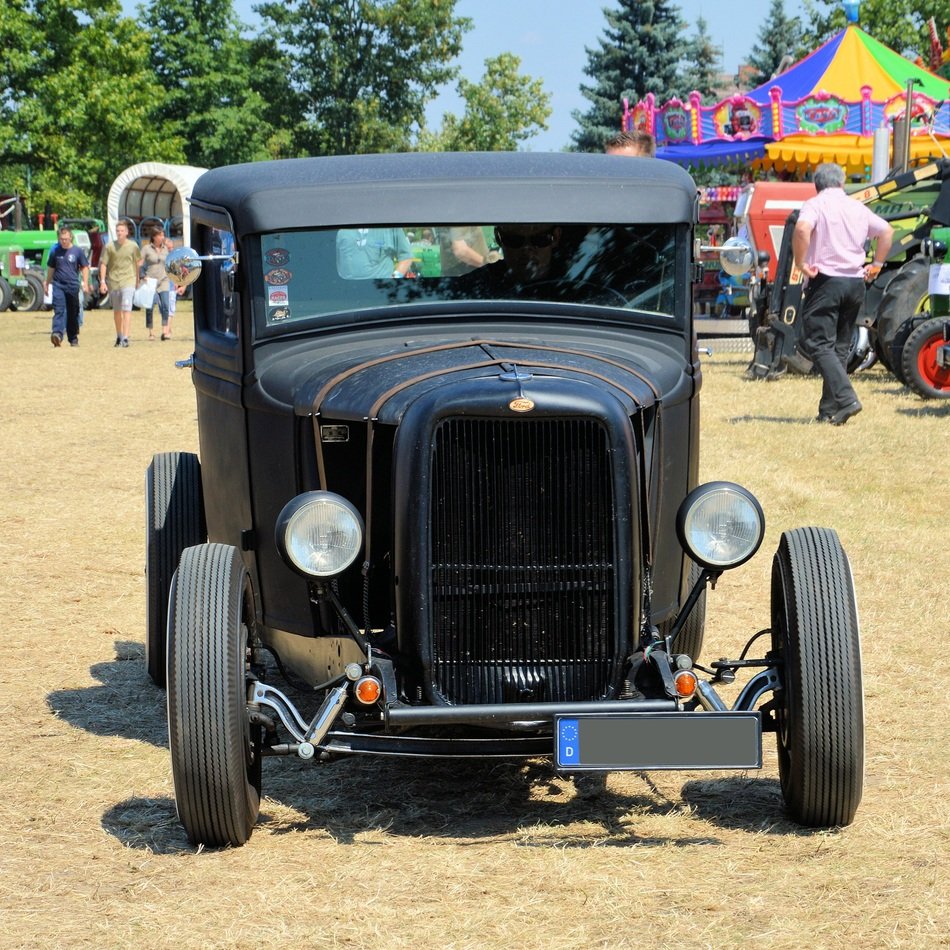 Historic car on display