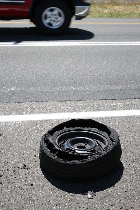the punctured wheel