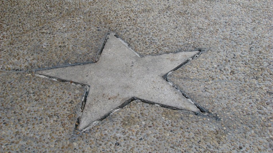 star on pavement of main avenue, usa, texas, San Antonio