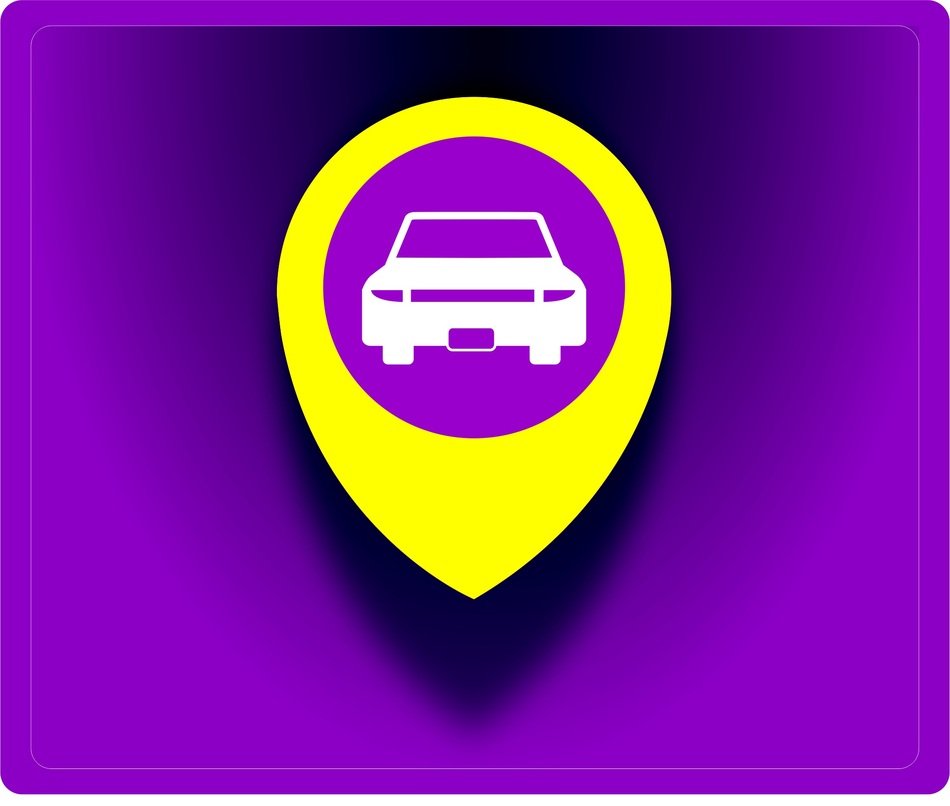 positioning mark with car drawing