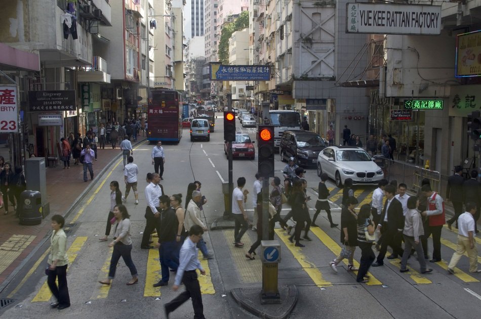 the rhythm of life on the street in Hong Kong