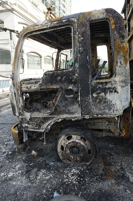 Picture of the destroyed Truck