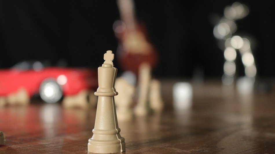Chess piece on the table