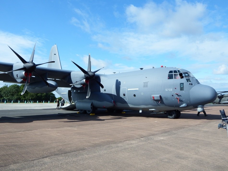 Military aircraft at the airport