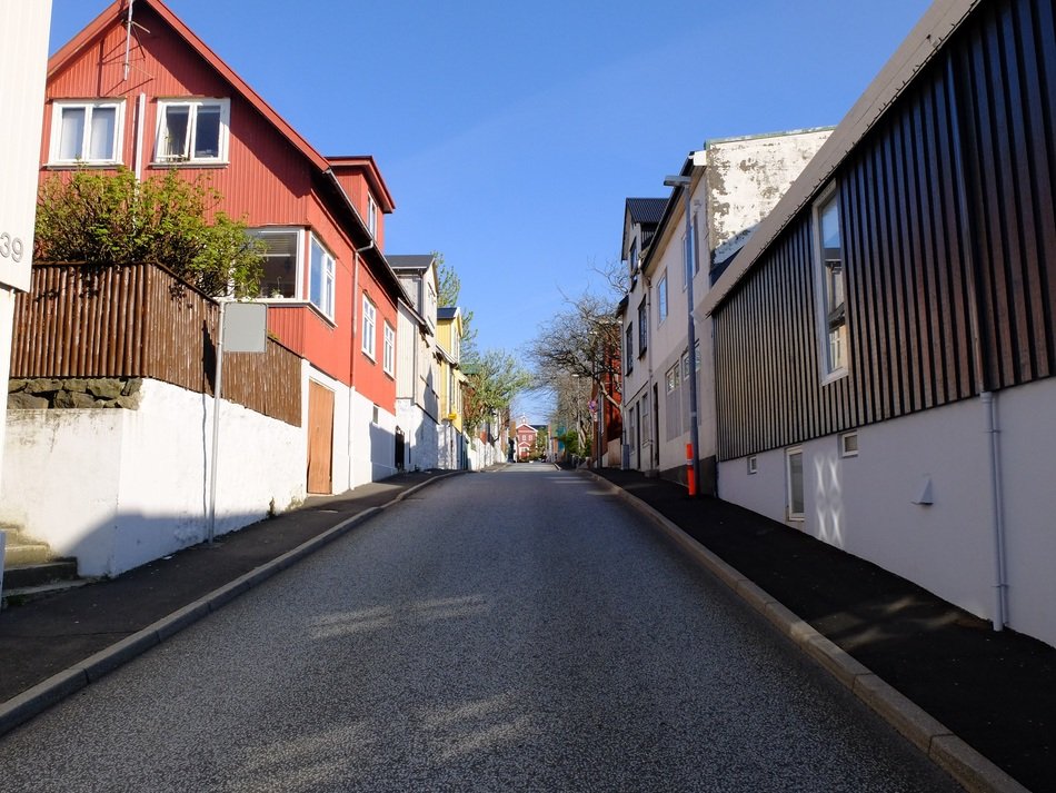 street in the city of Torshavn on the Faroe Islands