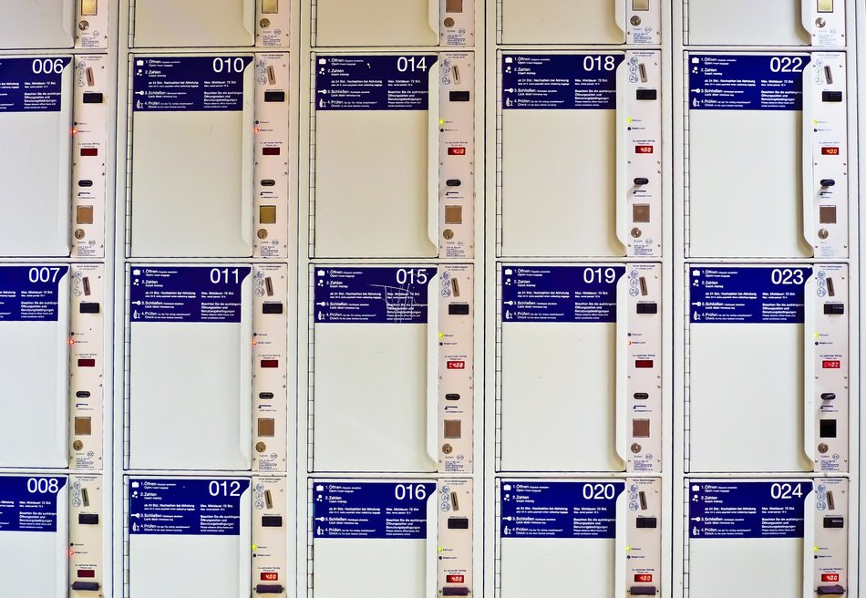 lockers at the train station
