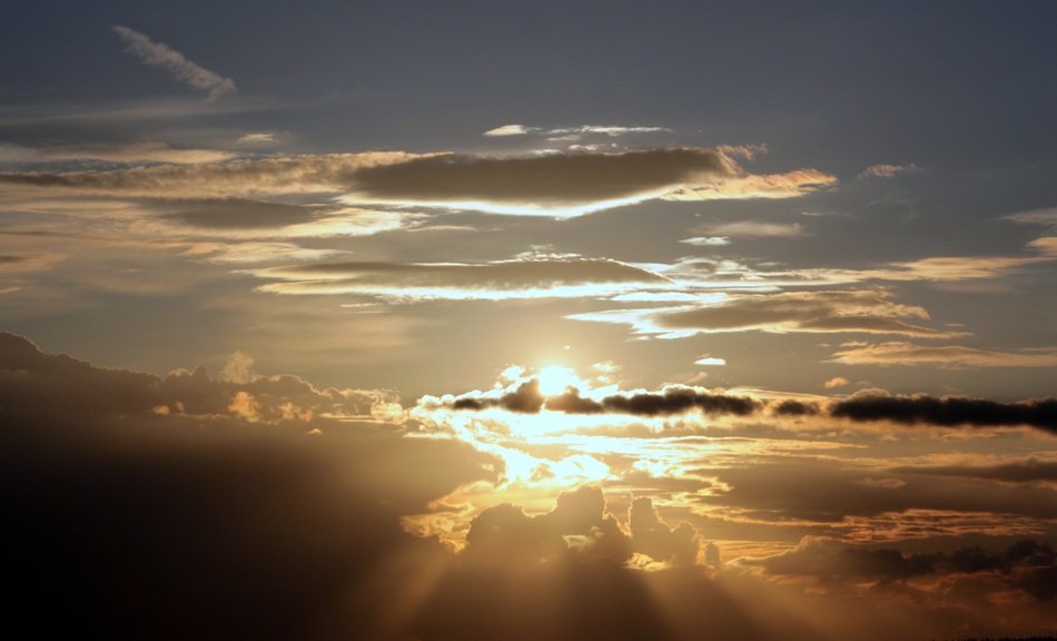scenic dramatic sky in the evening
