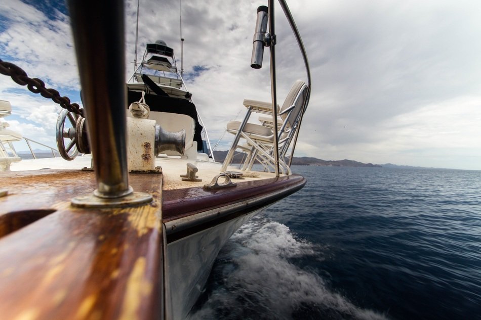 yacht at sea