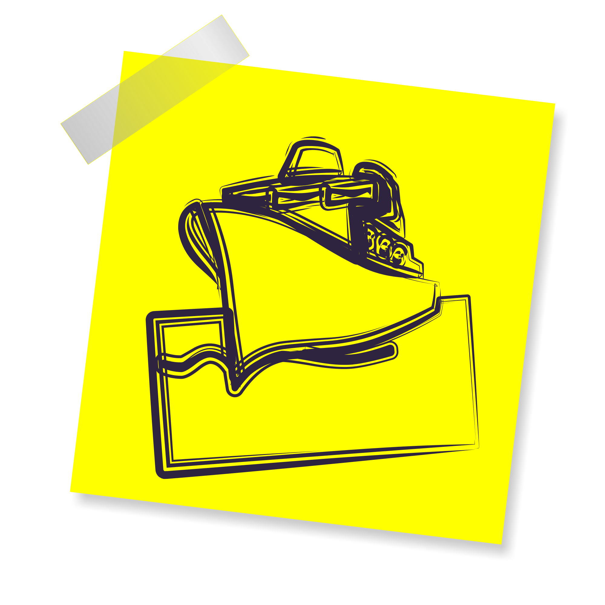 clipart-of-cruise-ship-on-a-yellow-sticker-free-image-download