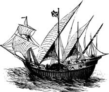 painted black and white sailing ship in the ocean