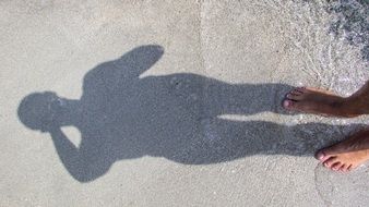 Human's Shadow on a sand