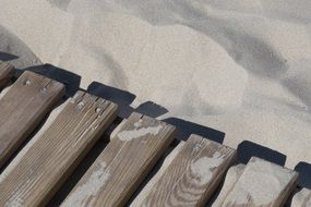 Boardwalk on Sand Beach, detail