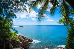 tropical lagoon panorama