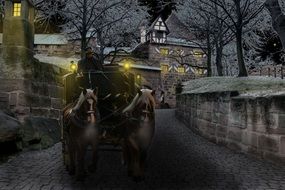 Winter Coach Castle Cold