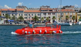 red boat on the river in croatia