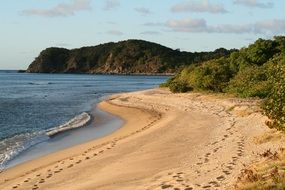 landscape of Coastline with the beach of the ocean