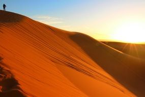 red sand in the Sahara Desert, Africa