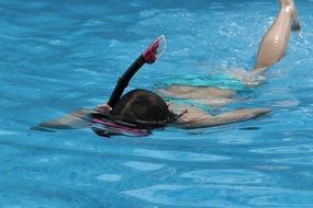 girl in Pool Swimming