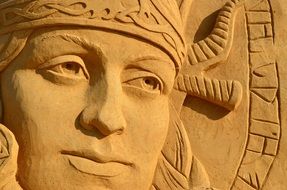 Sand Sculpture face