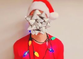 Christmas Wrapping man packing