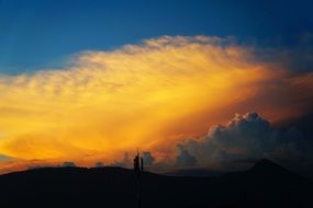 wonderful orange Clouds Sunset