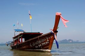 colorful boat for traveling in thailand