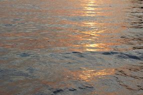 sunset rays in the water