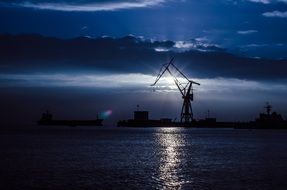 Beautiful twilight on the river
