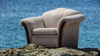 cozy armchair on the beach