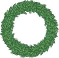 Wreath Christmas drawing