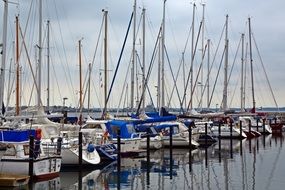 Sailing vessels on seascape