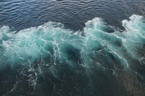 Picture of the blue ocean Waves