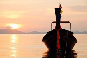 sailing boat in the evening