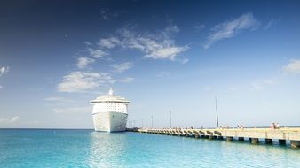 Landscape of Cruise Ship in a port