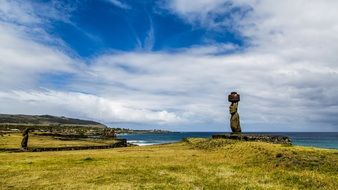 Landscape of Easter Island coastline