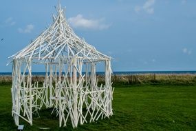 Pavilion on vacation on the landscape