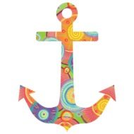 colorful anchor summer symbol