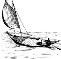 Drawing of Boat Fishing