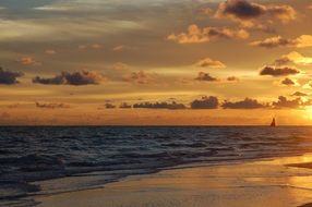 Sunset Siesta Key on the Florida Beach