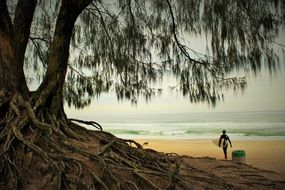 surfer on a brazilian beach