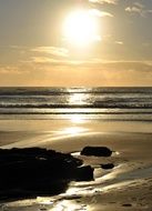 Golden beach Sands under the spring sun