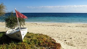 boat on the beach in Ayia Napa