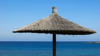 Umbrella on the resort in Cyprus