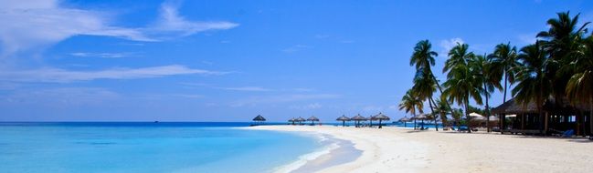 Tropical beach on Maldives