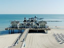 Beautiful landscpae with the Sea Bridge on Baltic Sea