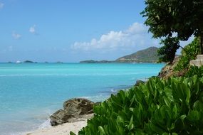 Landscape of Caribbean Beach in Antigua