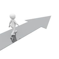 gray arrow as a target of movement